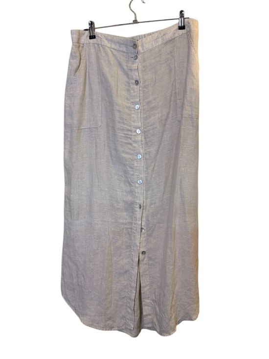 St. Tropez Dresses & Skirts - St. Tropez Women’s Linen Classic Lagenlook Button-Front Maxi Skirt sz XL